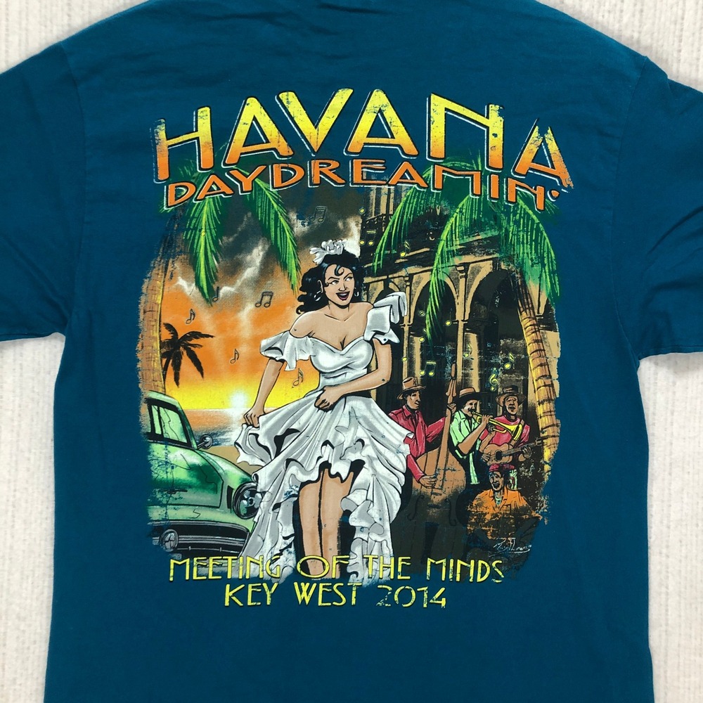 Vtg 2014 Jimmy Buffett Shirt Meeting of the Minds Key West Havana Daydreamin Tee